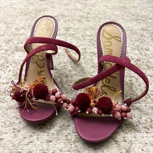 Sam Edelman Pink / Purple Strappy Heel Size 7